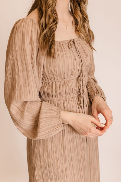 Textured Taupe dress