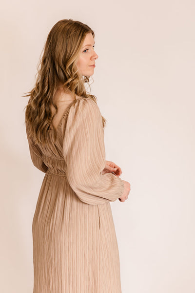 Textured Taupe dress