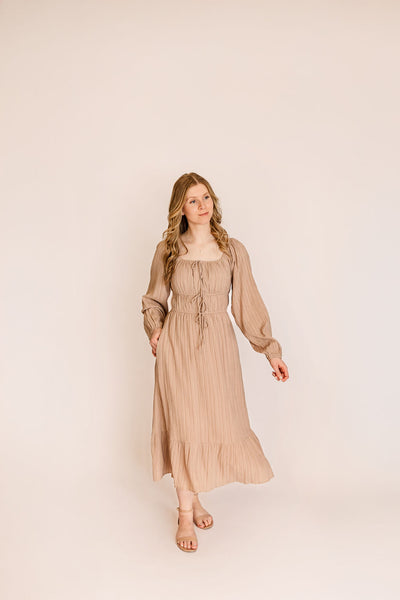 Textured Taupe dress